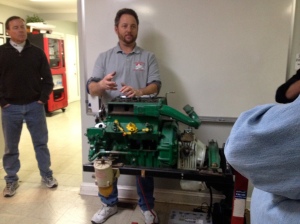 One of the Instructors at Annapolis School of Seamanship. Notice this engine is cut away, and runs like that!